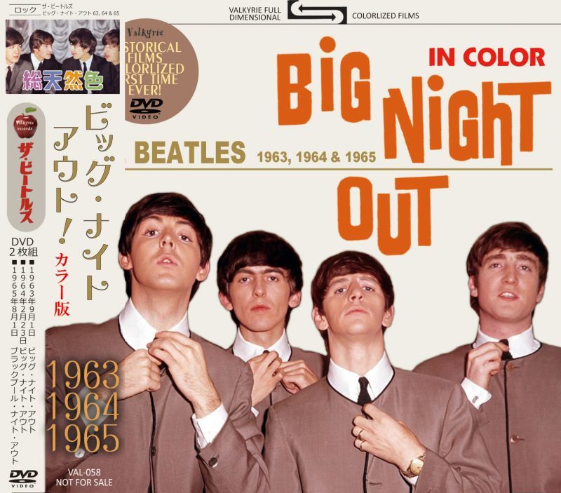 THE BEATLES BIG NIGHT OUT! 1963, 1964 and 1965 in COLOR 2DVD