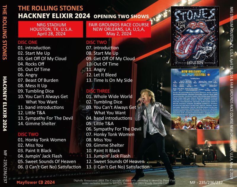 THE ROLLING STONES 2024 HACKNEY ELIXIR 3CD